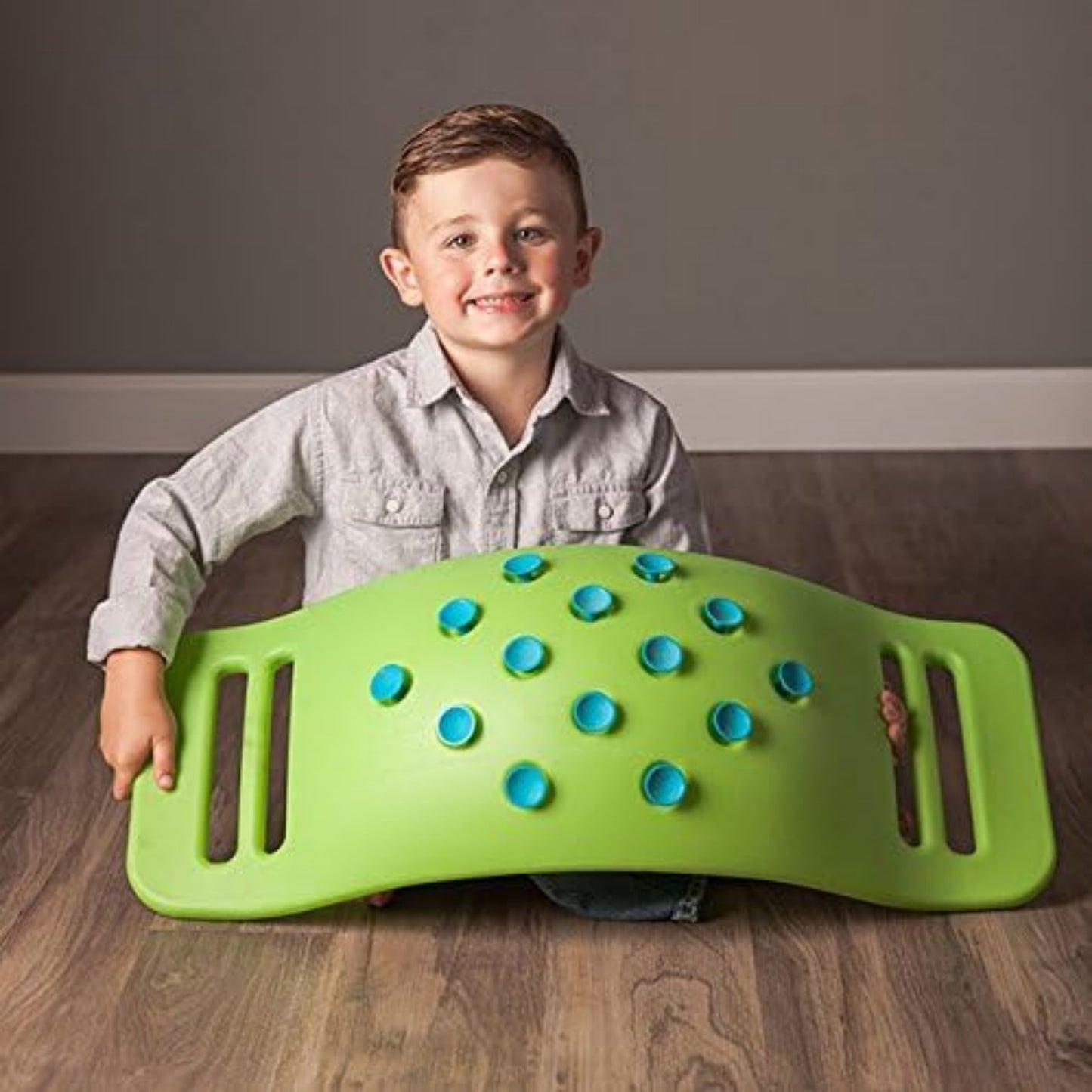 Curved Swing and Bounce Board—A board for children to swing, bounce, and practice balance