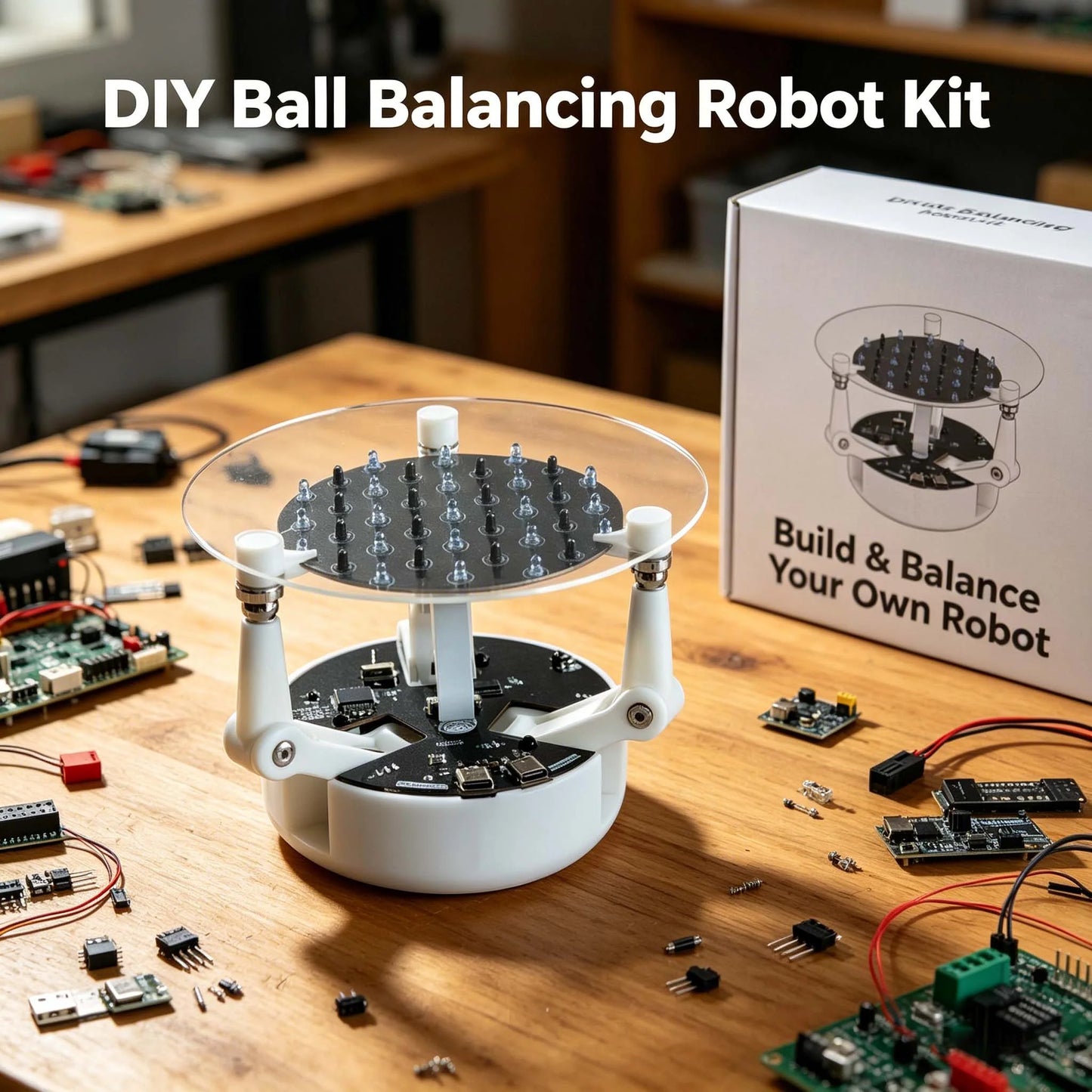 DIY Ball-Balancing Robot Kit – STEM Robotics Project for Learning Control Systems