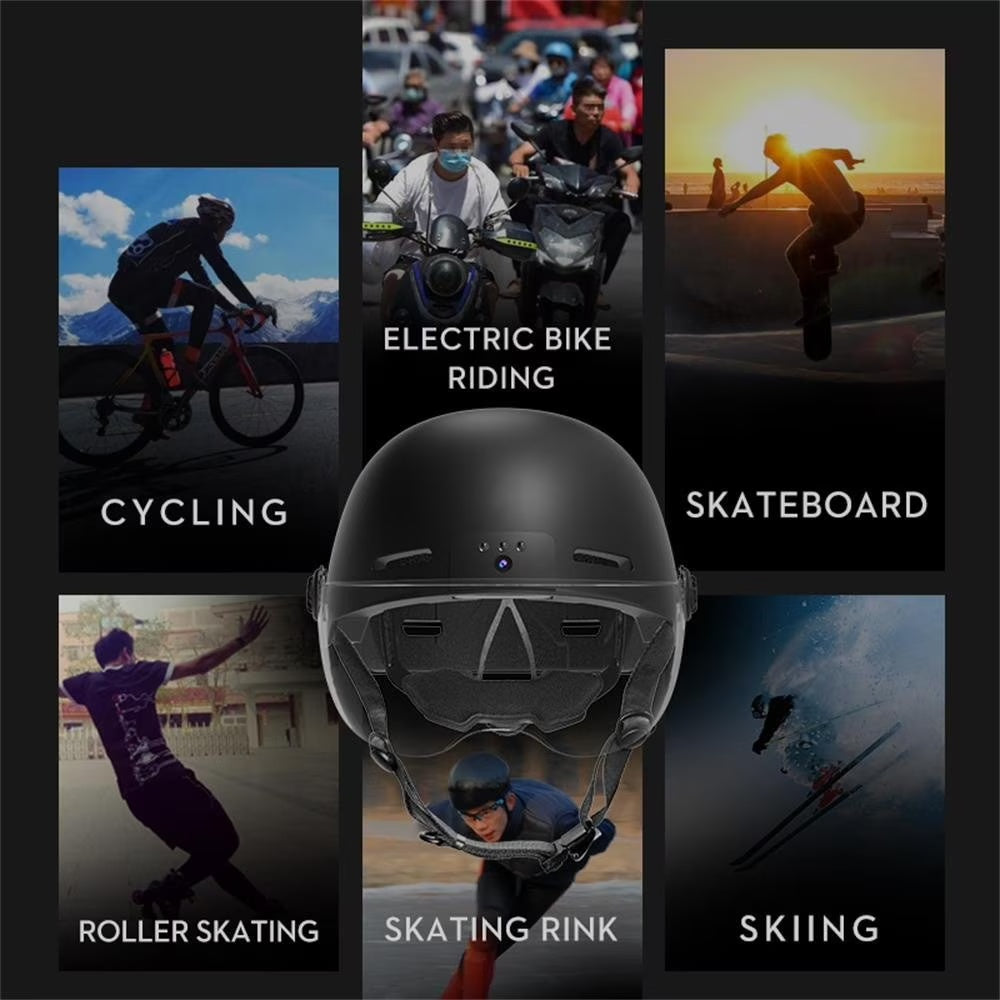 Helmet with Integrated HD Camera – Hands-Free POV Recording