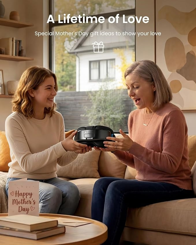 Head & Eye Massager – 3D Compression, Heat, Adjustable Intensity, and Bluetooth Music