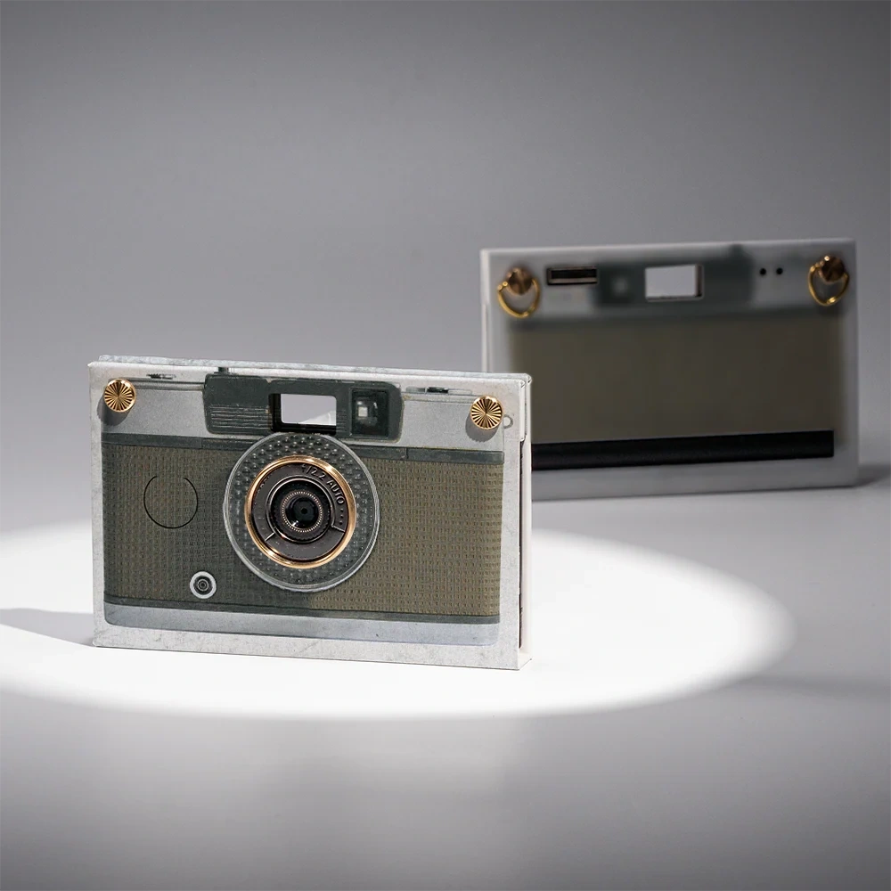 Paper‑Thin Digital Camera – 100g, No Screen, Film Tones, Travel Ready