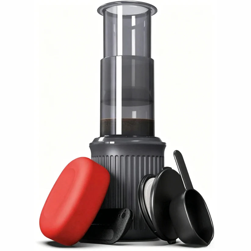 3-in-1 Portable Coffee Maker Kit – French Press, Pour-Over & Espresso Style