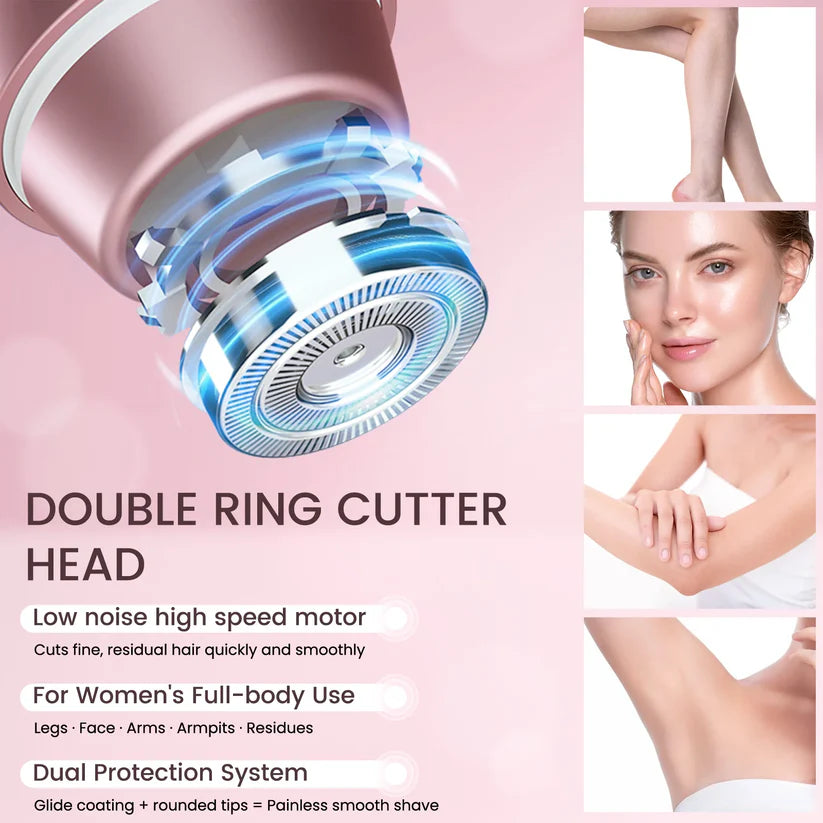 3-in-1 Portable Bikini Trimmer & Shaver – Dual-Head Design, IPX6 Waterproof, USB Rechargeable