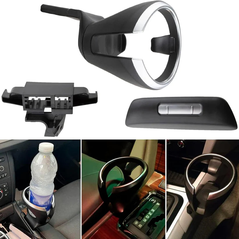 Car Cup Holder with Phone Stand – Convenient Front Seat Drink & Phone Organizer
