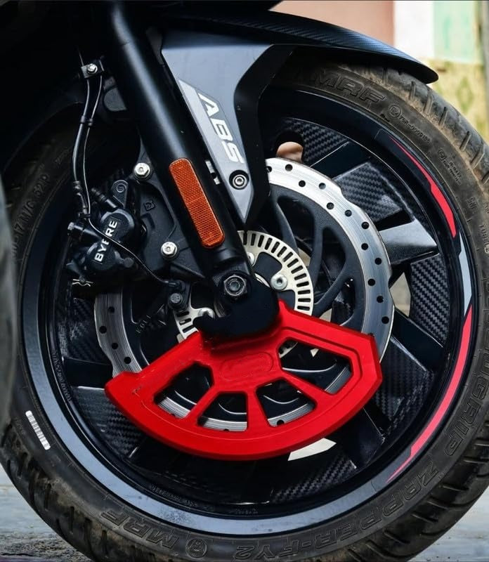 Universal Motorcycle Brake Disc Guard – Aluminum, Gold Anodized, Off-Road Protection