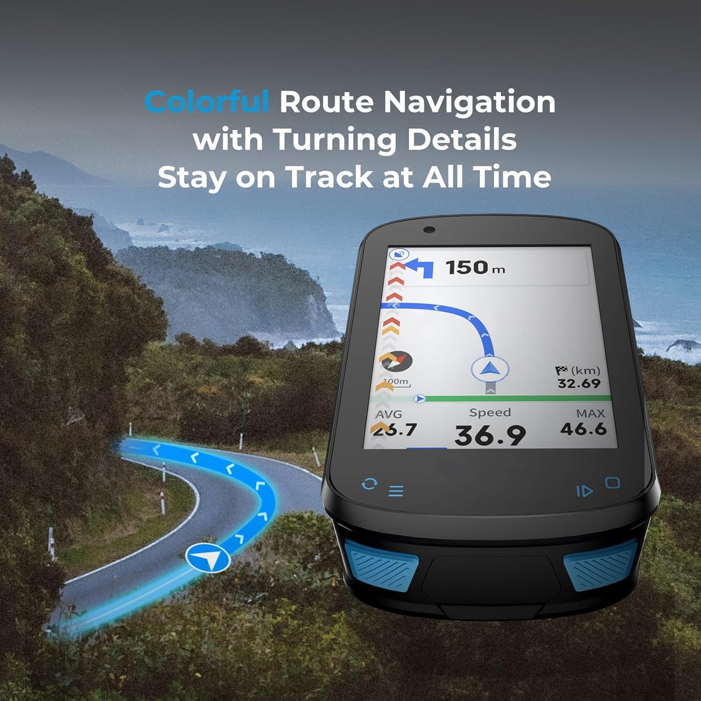 Bike Computer – Wireless Cycling Computer with Route Navigation