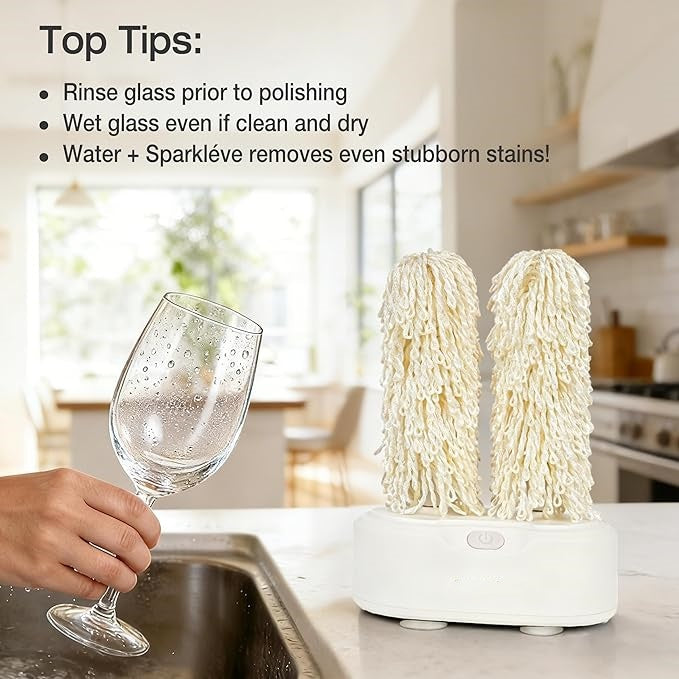 Dual-Side Glass Polisher – Cleans & Dries in One Spin