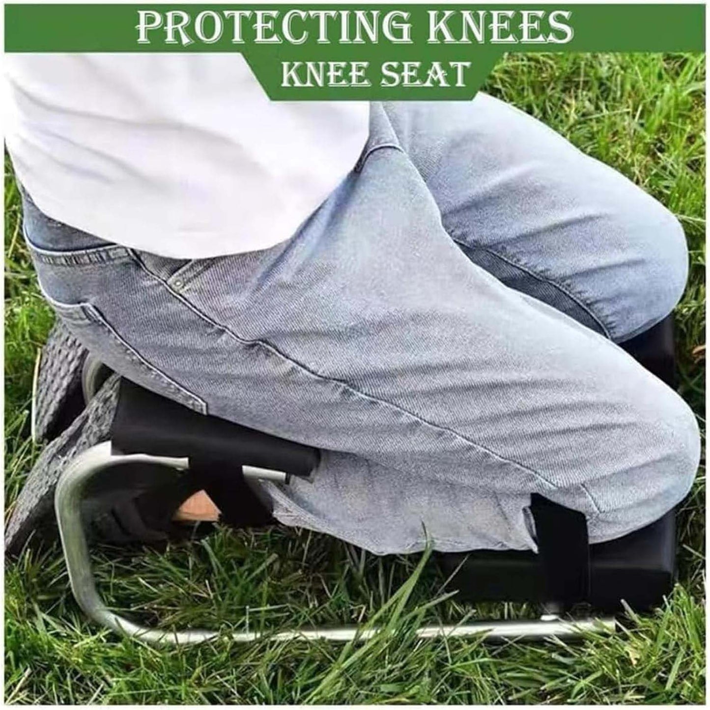Wearable Gardening Kneeler – Foldable, 330lb Capacity, with Tool Pouch