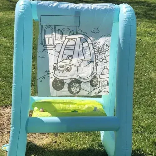 3-in-1 Inflatable Painting Easel for Kids – Outdoor Art Game with Washable Paints, Ages 3+