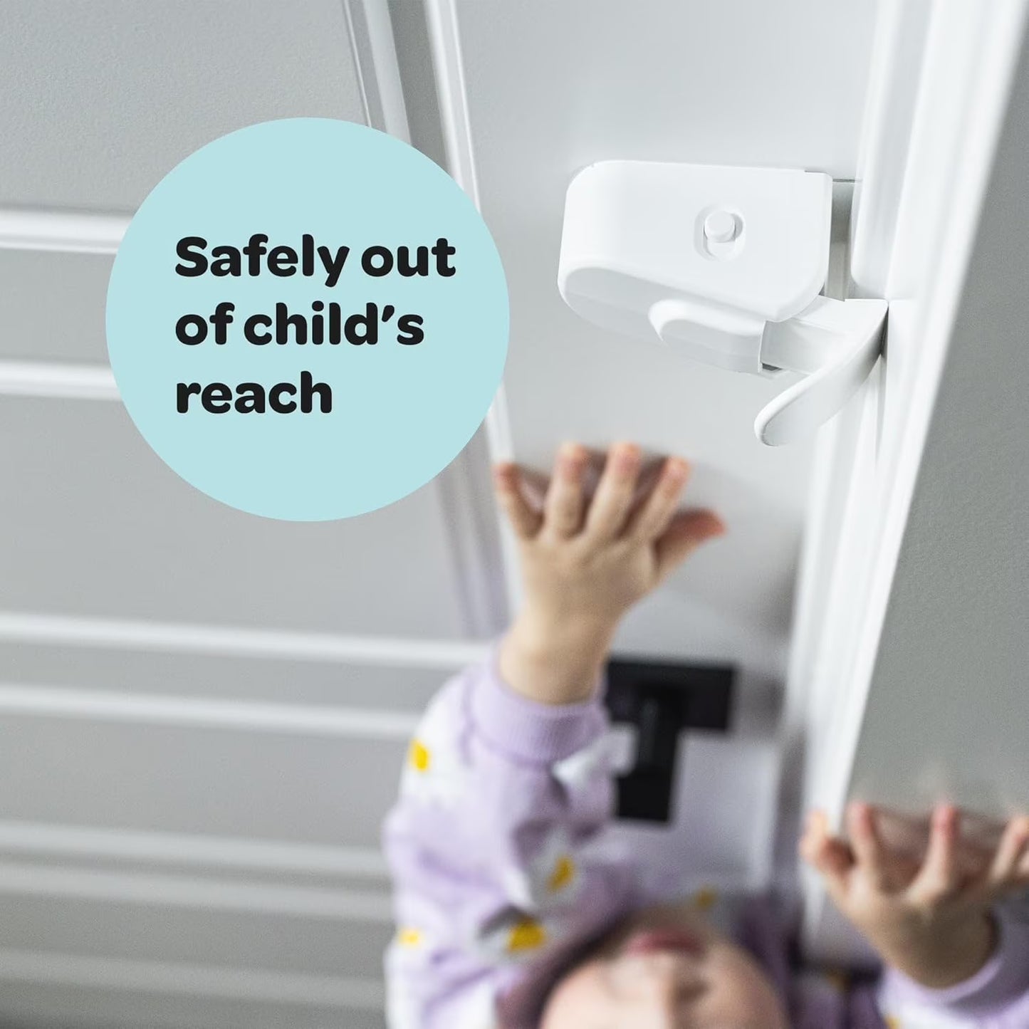 Child-Proof Door Lock – No Tools, Mounts High Out of Reach