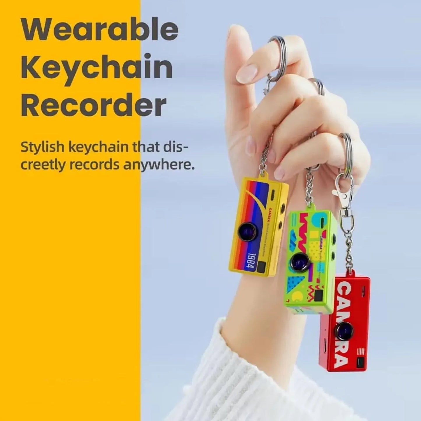 Ultra-Mini Keychain Camera – 1080P HD Wearable Action Cam with 0.96 Inch LCD