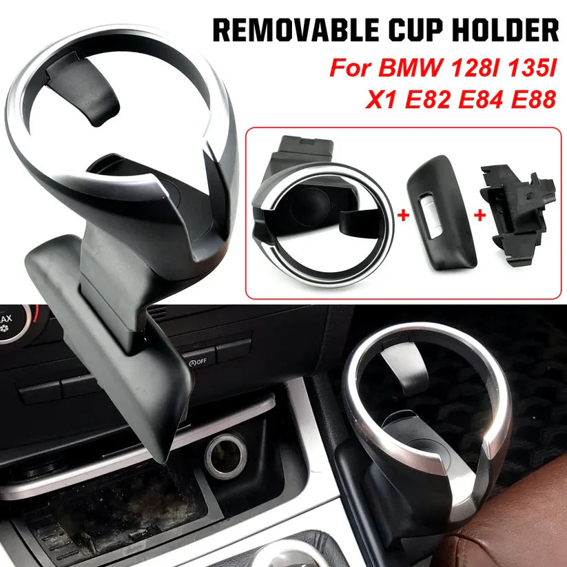 Car Cup Holder with Phone Stand – Convenient Front Seat Drink & Phone Organizer
