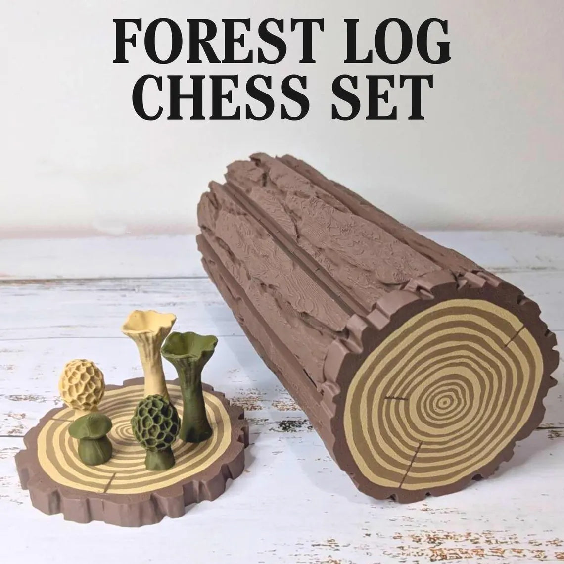 A CHESS SET GROWN FROM THE FOREST FLOOR – NOT A FACTORY.