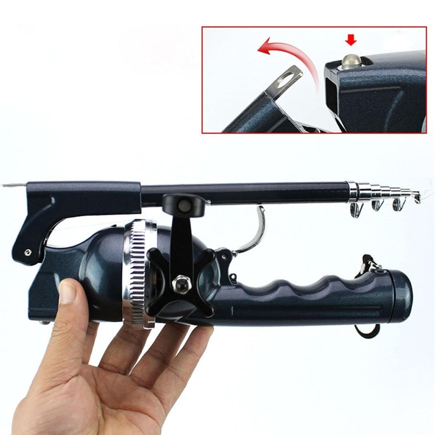 Portable folding carp fishing rod
